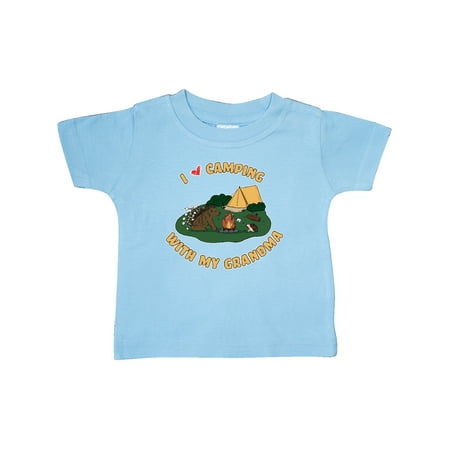 

Inktastic I Heart Camping With My Grandma with Hedgehog and Porcupine Gift Baby Boy or Baby Girl T-Shirt