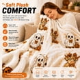 thumbnail image 4 of Aoznliie Halloween Blanket, Cozy Fleece Throw Blanket with Ghost Pumpkin Print, Lightweight Fall Blanket for Couch Sofa Bed Home Decor, 40x28in, 4 of 9