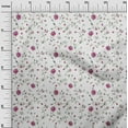 thumbnail image 3 of oneOone Cotton Cambric White Fabric Floral Sewing Craft Projects Fabric Prints By Yard 56 Inch Wide, 3 of 4