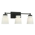 thumbnail image 3 of Trade Winds Faye 3-Light Bathroom Vanity Light in Matte Black, 3 of 6