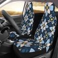 thumbnail image 3 of XMXT 2Pcs Car Seat Cover Decor Protector, Flat Geometric Patterns Bucket Auto Front Seats Covers Fits for Cars SUVs Trucks, Universal Fit, 3 of 9