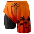 thumbnail image 3 of Kcolen Mens Small Swim Trunks Solid Beach Shorts Comfy Funny Mens Swim Trunks with Compression Liner Beach Summer Swimming Shorts for Men, 3 of 4