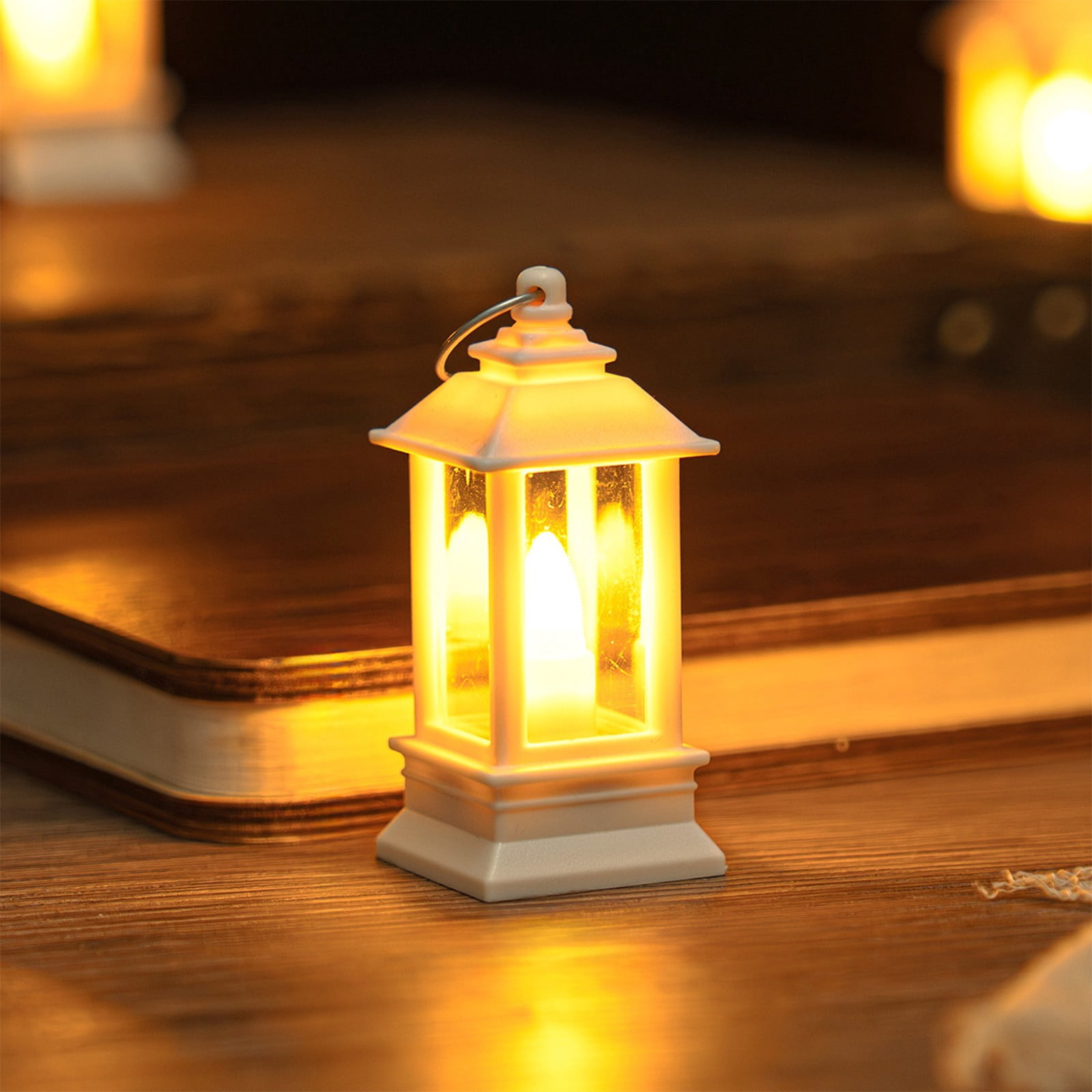 Nilvkv Christmas Lights, 2PC Christmas Lamp Electronic Candle Ambient Light Oil Lamp Candle Night Light(2.56x1.18x1.18in), Christmas Decorations