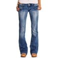thumbnail image 2 of Jeans for Women 2026 Trendy Slim Fit Classic Washed Blue Straight Leg Bootcut Denim Pants Streetwear, 2 of 4
