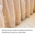 thumbnail image 6 of Ruffle Bed Skirt Bedspread, Soft Ruffle Bed Valance, Thicken Lace Edge Fitted Sheet Wrap-Around Dust Ruffle Mattress Cover, 6 of 6