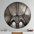 thumbnail image 2 of Designart 'Brooklyn Bridge in NYC USA ' Modern wall clock, 2 of 6