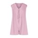 thumbnail image 3 of Trajes Casuales para Mujeres Verano Rompers de Color Sólido sin Mangas Corbata Plisada Cuello Delantero V Pantalones Cortos con Bolsillos Poliéster, 3 of 8