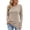 Khaki-button up blouse, variant on Womens Ribbed Knit Long Sleeve Tops Casual Button Cuff Pullover Sweaters Blouses