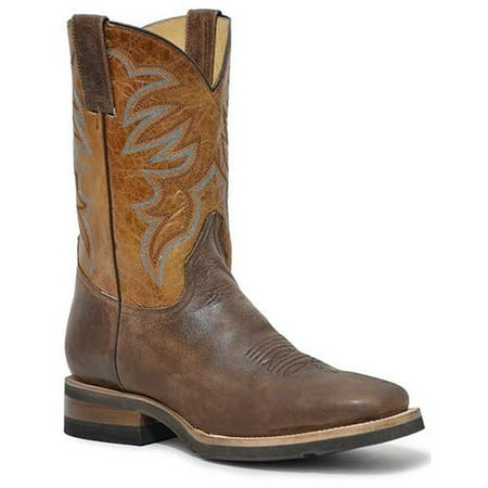 

Men s Roper Work It Over Leather Boots Handcrafted Brown