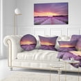 thumbnail image 3 of Designart Beautiful Sunset over Lavender Rows - Landscape Printed Throw Pillow - 12x20, 3 of 5
