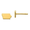 thumbnail image 1 of GP IA Small State Earring in 14k Yellow Gold Plated Sterling Silver, 1 of 2