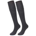 thumbnail image 2 of Deago 2 Pairs Women Thigh High Socks Extra Long Knit Winter Warm Thick Tall Long Boot Stockings Leg Warmers (Gray), 2 of 9