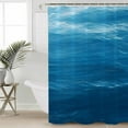 thumbnail image 5 of Blue Sea Shower Curtain, 72" x 72", Abstract Natural Undersea Gradient Ocean Waterproof Bathroom Curtain Washable Shower Curtain Set with 12 Hooks, 5 of 6