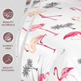 thumbnail image 5 of Superity Duvet and Fitted Sheet Set Cotton Blend Percale Fabric Button Closure Duvet Cover Breathable and Wrinkle Free - Including 2 Pillow Cases 4 Piece Set (Florida Flamingos, King), 5 of 5
