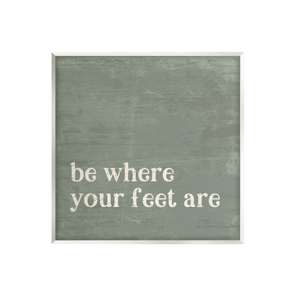 Stupell Industries Stay Grounded Inspiring Rustic Typography Phrase Graphic Art Unframed Art Print Wall Art, Design by Jennifer Pugh