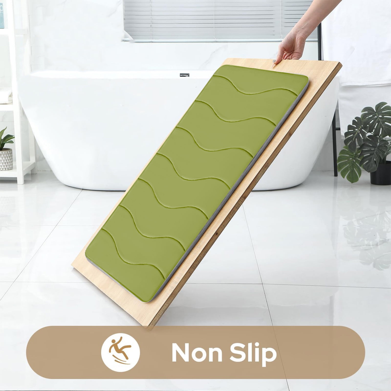 Outoloxit Bathroom Rugs Sets 3 Piece, Foam Bath Mat 5 Set Bathroom Rugs for 5 Pcs Toilet Mats Universal Soft Comfortable Water Absorption Non-Slip Thick Machine Washable Easier to Dry Dark
