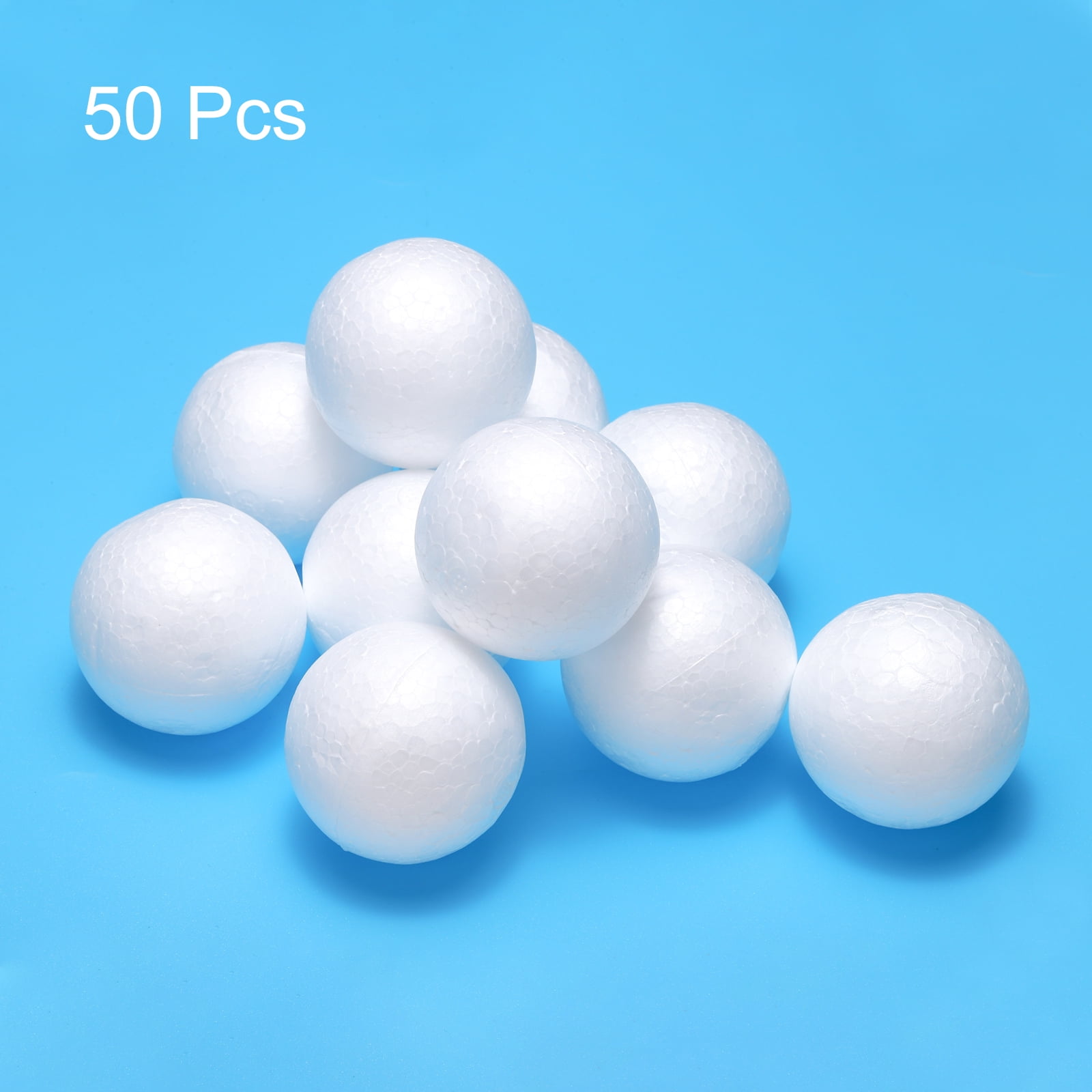 White Foam Balls Round 1.75 Inch Model Polystyrene Spheres Craft Balls for Art Craft Household Party Decoration 50Pcs