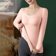 thumbnail image 4 of DuoJiaJ Women's Thermal Shirts Lined Long Sleeve Underwear Pink L, 4 of 5
