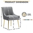 thumbnail image 6 of SEYNAR Modern Glam Velvet Dining Chair,Kitchen Side Armchairs or Vanity Chair with Rear Handle Set of 6, 6 of 6