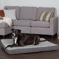thumbnail image 4 of FurHaven Pet Products Two-Tone Faux Fur & Suede Deluxe Memory Foam Pet Bed for Dogs & Cats - Stone Gray, Jumbo, 4 of 13