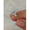 thumbnail image 4 of SOLITAIRE JEWELS 3.1Ct Cushion Moissanite Diamond 3 Stones Engagement Solitaire Ring for Women Solid 18k Yellow Gold, 18k Yellow Gold Solitaire Ring, 4 of 7