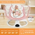 thumbnail image 6 of Baby Swing for Infants, Unisex Baby Bouncer, Bluetooth Music for 0-18 months, 5 Sway Speeds, 10 Lullabies for All Seasons,Pink, 6 of 8