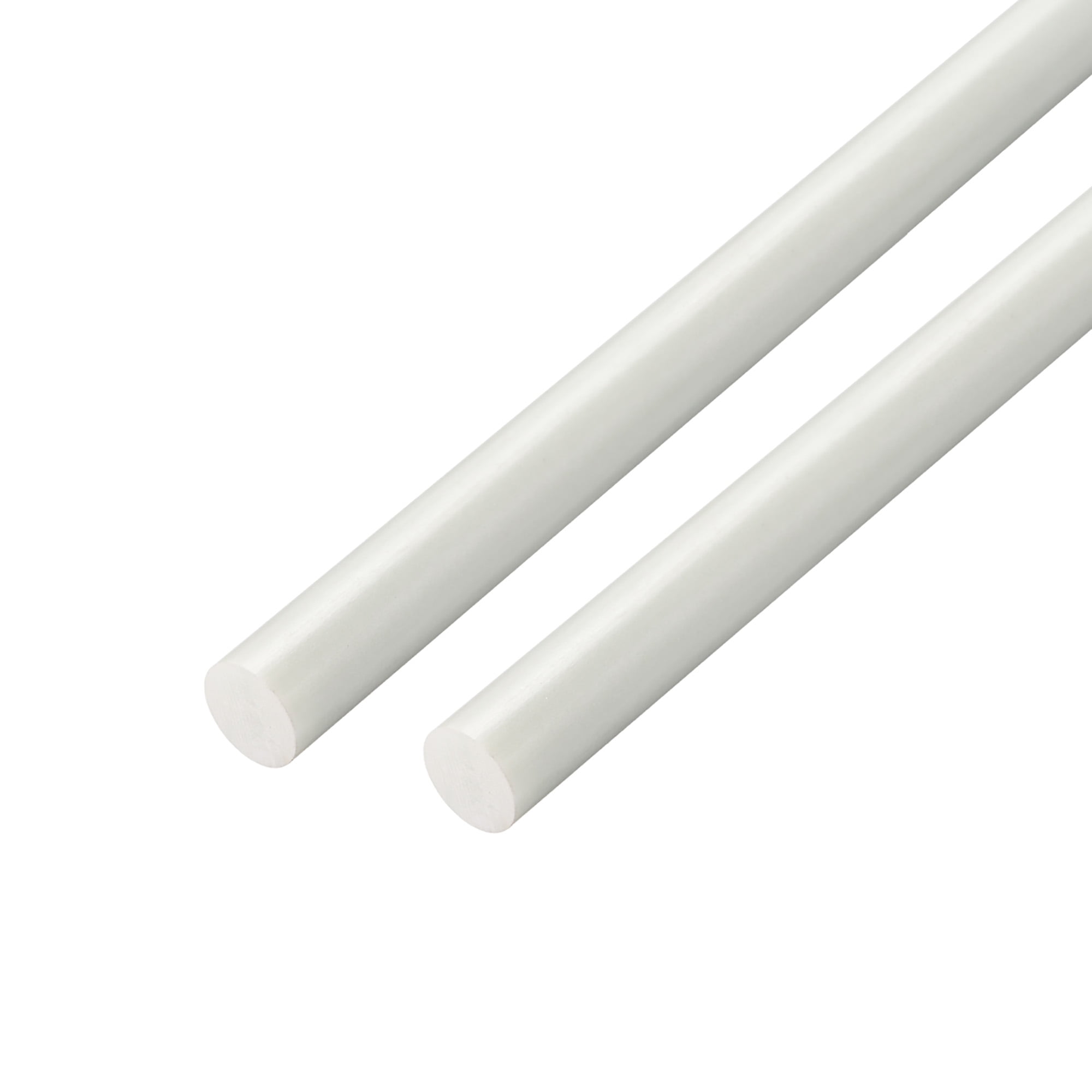 FRP Fiberglass Round Rod, 7mm Dia 50cm Length, White Engineering Round