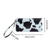 Aellinatey Stylish Cow Print Handheld Wallet PU Card Holder Purse for Fashionable Women