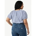 thumbnail image 3 of Free Assembly Women's Bubble Top with Short Sleeves, 3 of 5