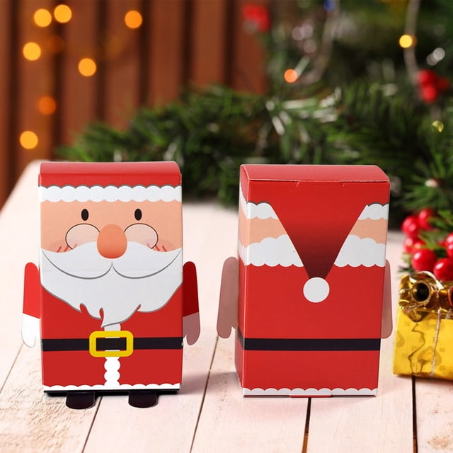Danhjin Candy Storage Christmas Santa Candy Box Adorable Snowman Gift Packaging Box for Christmas Eve and Wrapping Ample Capacity Christmas Decorations