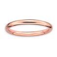 thumbnail image 1 of Sterling Silver Stackable Expressions Pink-plated Polished Ring Size 9, 1 of 3