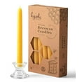 thumbnail image 5 of Hyoola, 8 Hour Handmade All Natural Beeswax Taper Candles - Yellow Unscented (12 Pack), 5 of 6