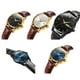 thumbnail image 2 of Reloj de pulsera de cuarzo de negocios con correa de cuero PU resistente al agua de 30 M para hombre con calendario de doble pantalla y fecha Monstrate EL0319-03B, 2 of 2