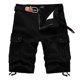 thumbnail image 1 of Pantalones cortos cargo de sarga de algodón para hombre, corte holgado clásico, multibolsillos, estilo militar, informales, holgados, para actividades al aire libre., 1 of 4