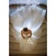 thumbnail image 5 of BRIGHTFUFU Velo de novia largo de una sola capa de tul, velo de capilla estilo catedral con peineta lateral para novia (blanco), 5 of 7