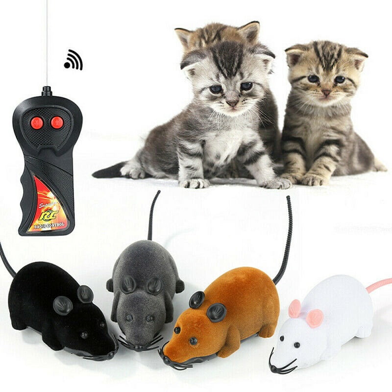 Zerodis Remote Control Mouse Toys Funny Wireless Control Mice for Children Playing or Teasing Cat Dog Halloween Christmas Party Birthday Novelty Gift Electric Tricky Toy Brown 
