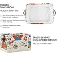 thumbnail image 3 of GZHJMY 2 Pack Collapsible Organizer Storage Bins with Japan Doodle Cartoon Cute Print,14.2"x10.2" Rectangular Fabric Baskets with Sturdy Leather Handles for Home/Office/Bathroom, 3 of 7