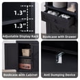 thumbnail image 5 of 72" Tall Black Bookshelf, Farmhouse Modular Bookcase with 4-Tier Adjustable Shelves, Large Storage Cabinet for Home Office, Living Room, Set of 2, 5 of 9