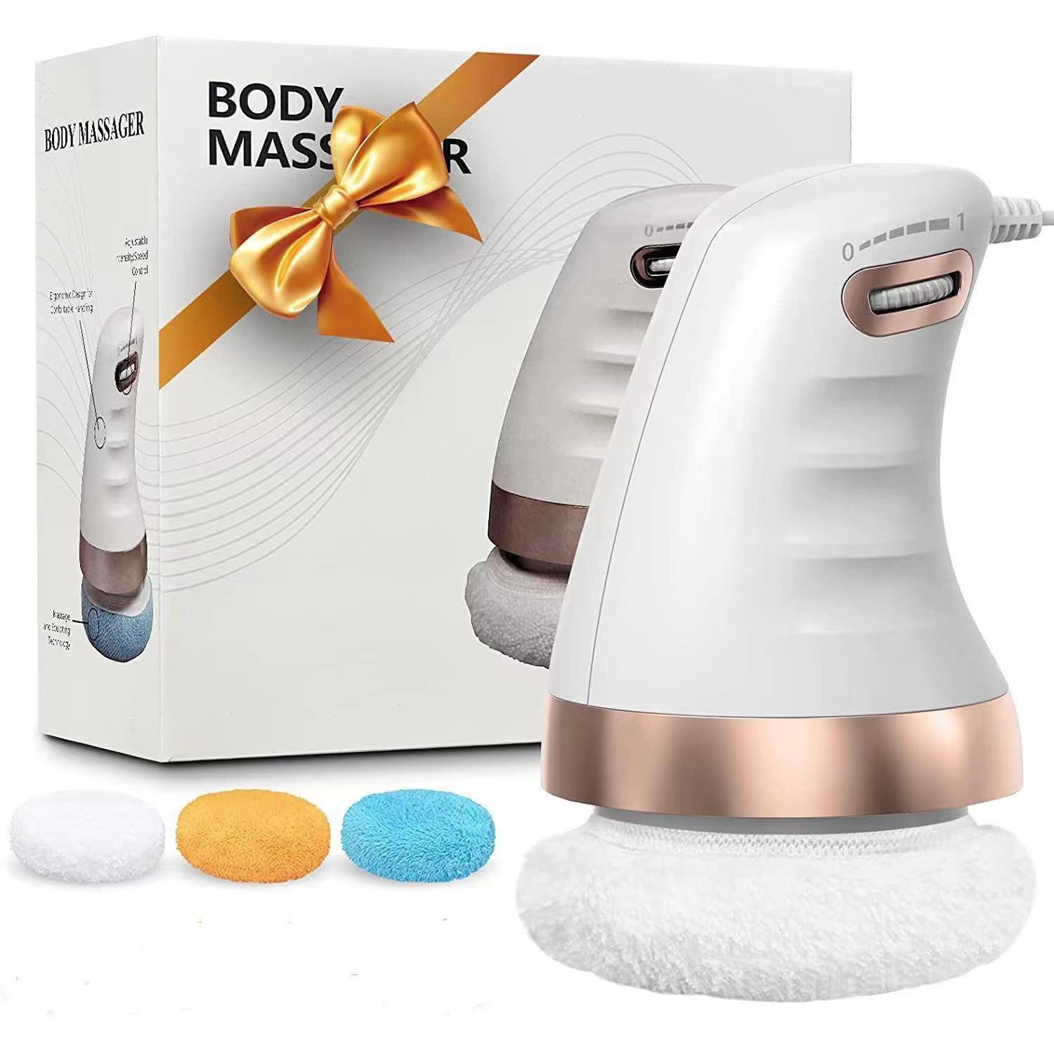 Portable Handheld Electric Massager with Multi-Functional Massage Heads, Professional Muscle Tension Relief Tool with Stepless Speed Regulation and Ergonomic Grip for Full Body Use