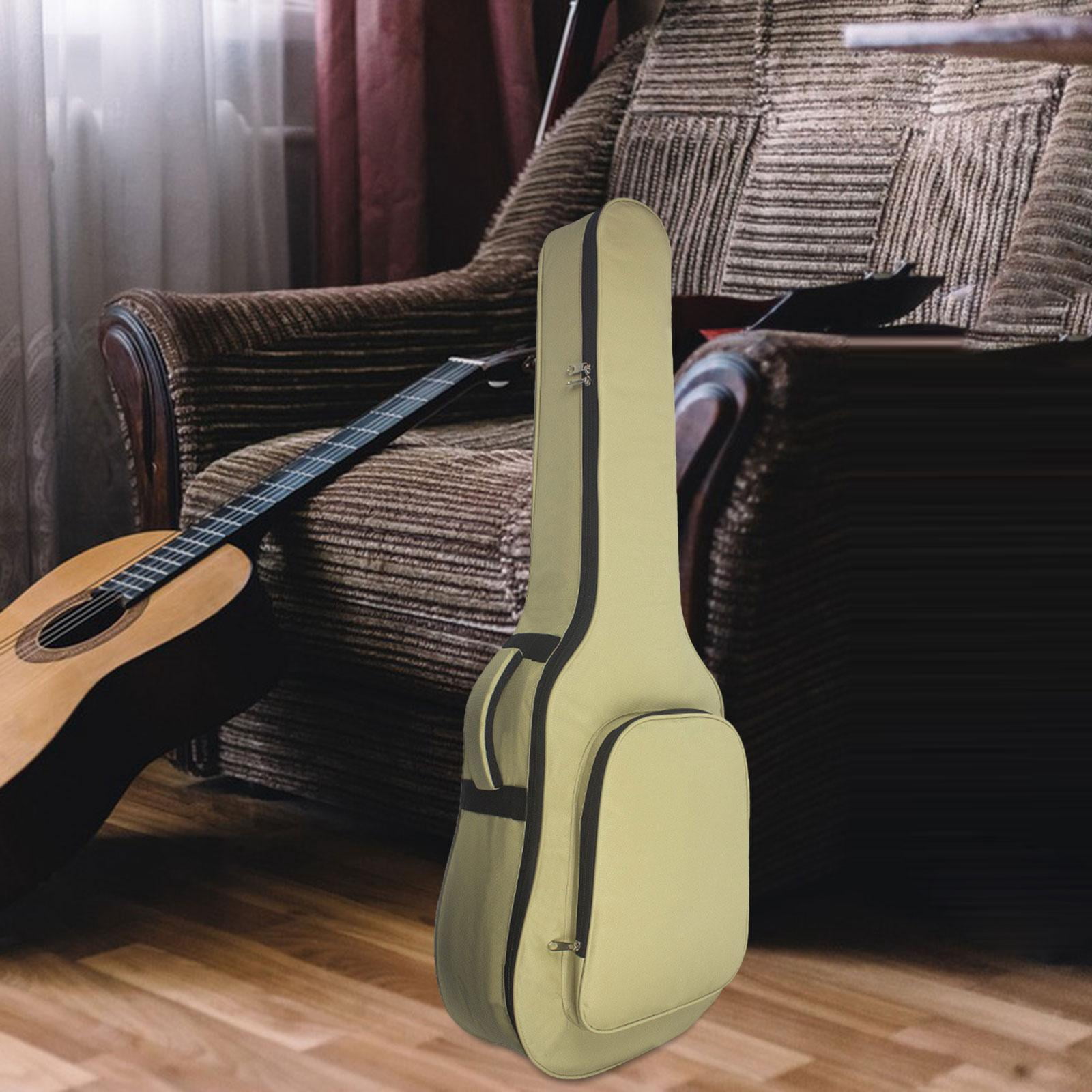STARTIST Bass Guitar Bag Guitar Gig Bag Back Hanger Protection Supplies Carrying Bag Electric Guitar Case Acoustic Guitar Bag for Solo Khaki