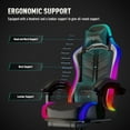 thumbnail image 3 of GTRACING GTW500 Lumina Elite LED & Bluetooth Speaker Gaming Chair, Black, 3 of 13