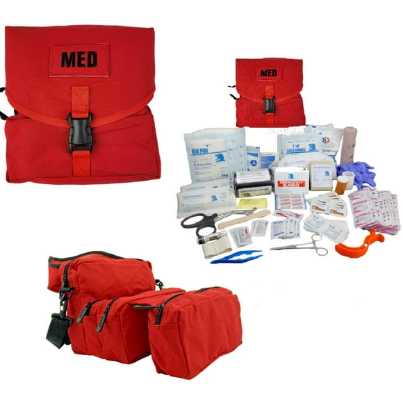 Elite First Aid Legion M3 Medical Bag Inventory Trauma Kit Camp Hunting Survival Red+