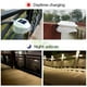 thumbnail image 5 of Luces solares para canaletas Rewera, luces LED inteligentes para exteriores, resistentes al agua, para cercas, de anochecer a amanecer, lámparas de seguridad no regulables, 5 of 7