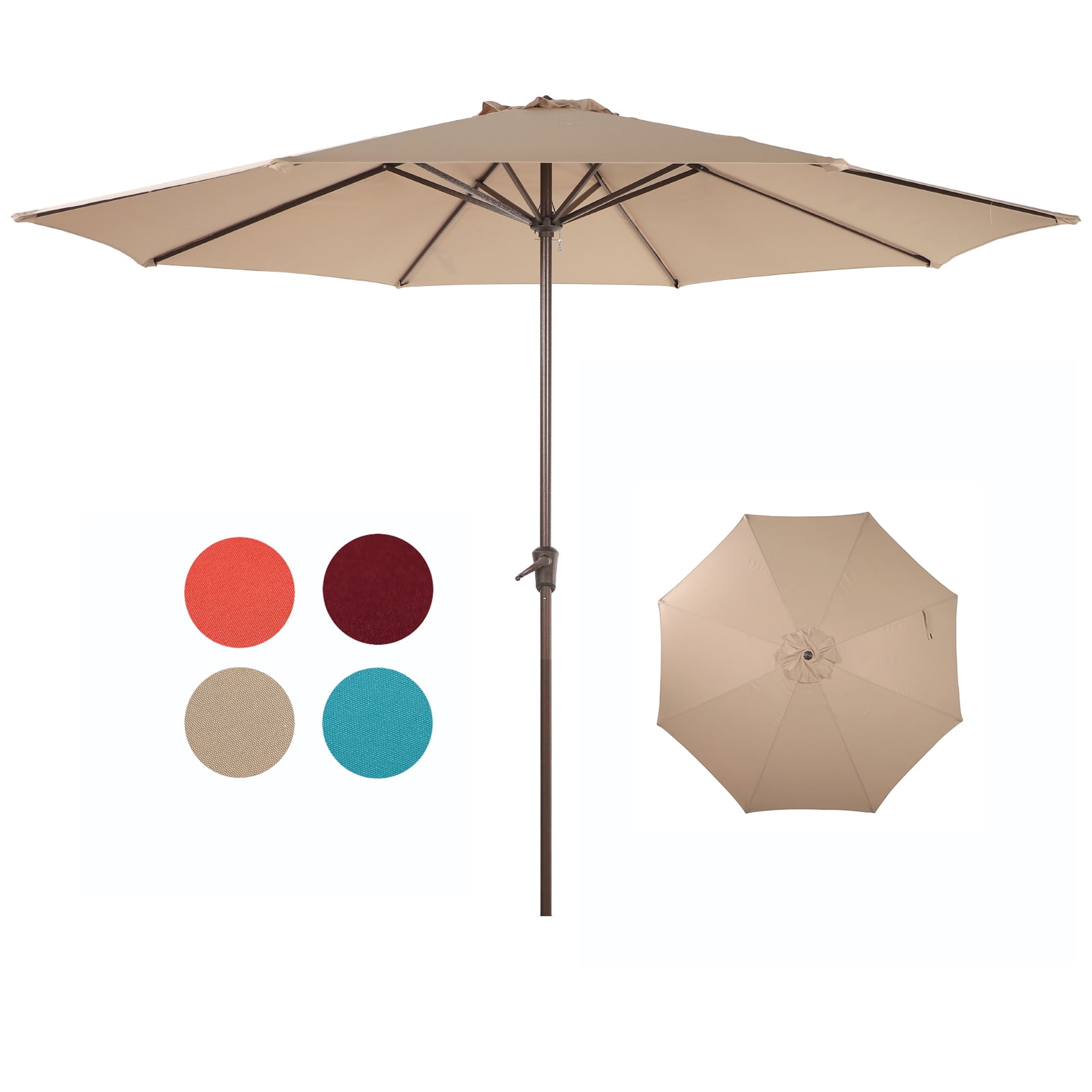 COBANA 11ft Large Patio Umbrella, Outdoor Market Umbrella with Crank