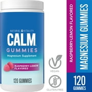 Natural Vitality Calm, Magnesium Citrate Gummies, Raspberry-Lemon, 120 Count