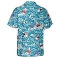 thumbnail image 3 of Retro Shark Hawaiian Shirt for Men Shirt Casual Vintage Shirt Mens Hawaiian Shirts Short Sleeve Button Down Shirt Men, 3 of 7