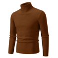 thumbnail image 5 of Frnrwgo Mens Sweater Turtleneck Ribbed Knit Oversized Long Sleeve Casual Winter Top, 5 of 6