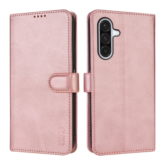 Allytechgroup Wallet Case for Samsung Galaxy A17 5G, Flip Case with Credit Card Slot, Protective PU Leather Cover, Rosegold