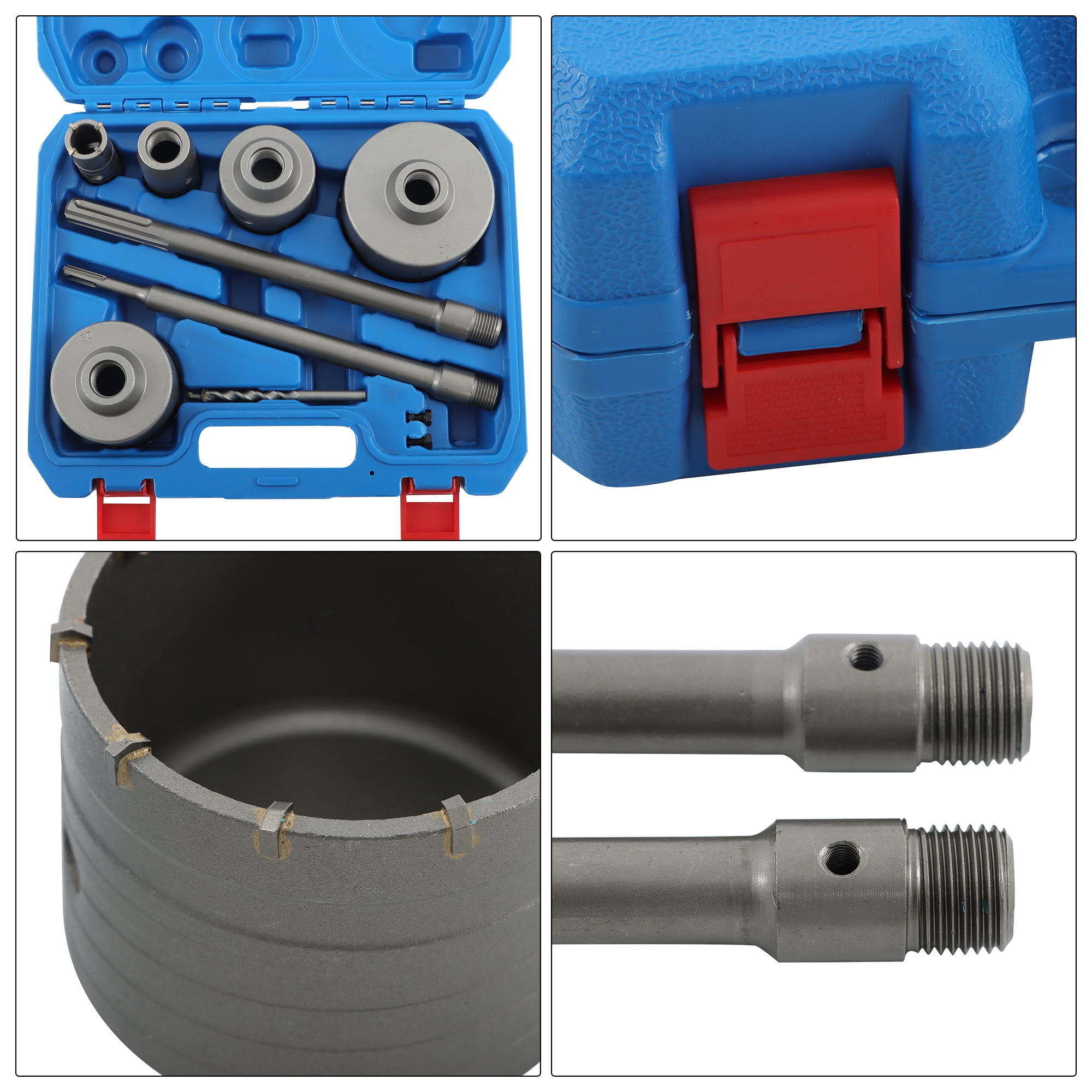 Handdo Professional Diamond Hole Saw Set 30-100mm SDS Shank Concrete Drill Bits