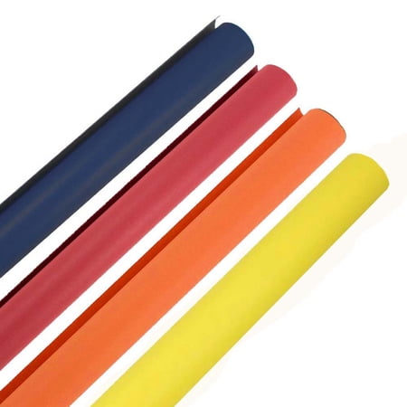 JAM Paper Matte Autumn Color Wrapping Paper, All Occasion, 25 Sq. ft. Each, 4 Pack